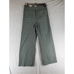 Anthropologie The Colette Full-Length Wide-Leg Pants Size 31 Tall Teal